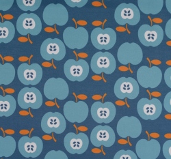 Softshell s fleecem potisk modrá jablíčka