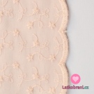 Bavlněná madeira vyšívané kytičky s ozdobným okrajem, světle růžová
