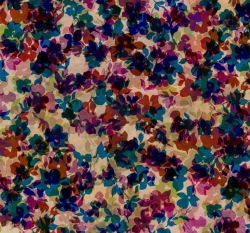 Softshell zimní potisk květy růžové ve třech vrstvách