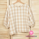 Dvojitá gázovina / mušelín růžová kostka na bílé, oboustranná 