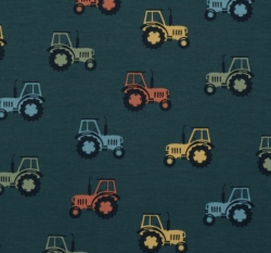 Úplet potisk traktory na modré