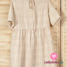 Dvojitá gázovina / mušelín růžová kostka na bílé, oboustranná 