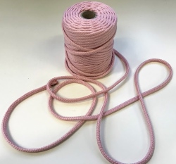 Šňůra kulatá oděvní PES 7 mm baby fialová