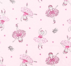 Bavlněný úplet baletky na růžové