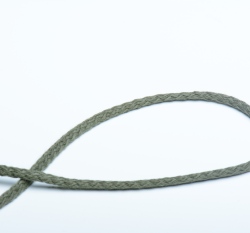 Šňůra kulatá oděvní bavlna 4 mm khaki