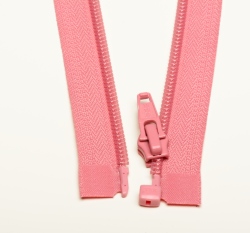 Zip spirálový dělitelný růžový 30cm