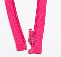 Zip spirálový dělitelný fuchsiově růžový 45cm