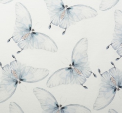 Teplákovina motýli modrásci na bílé