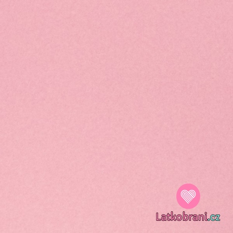 Bavlněný fleece jednobarevný melange růžový