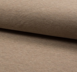 Jednobarevný úplet žebrovaný (ottoman) béžové melé