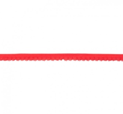 Pruženka prádlová červená s krajkou 