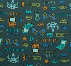 Úplet potisk herní ovladače na antracitové, BIO 