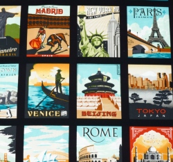 Bavlněný panel cestujeme po světě