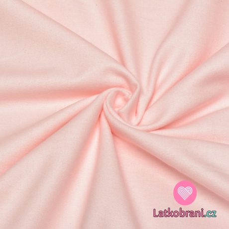 Bavlněný flanel jednobarevný světle růžový 