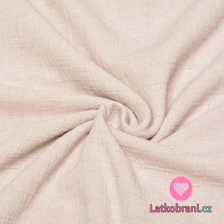 Bambusová dvojitá gázovina/mušelín šeříková 