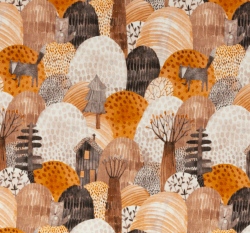 Úplet potisk chaloupka v lese 