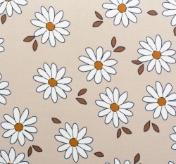 Teplákovina kopretiny na béžové