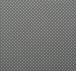 Úplet potisk pravidelný mini puntíček na tmavě šedé