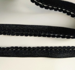 Pruženka prádlová, ozdobná černá 10,5 mm