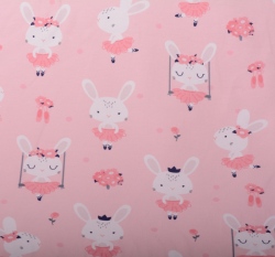 Teplákovina potisk zaječí slečna v baletní sukýnce na světle růžové