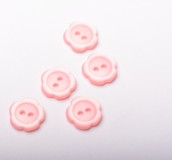 Knoflík dětský, kytička světle růžová - malá