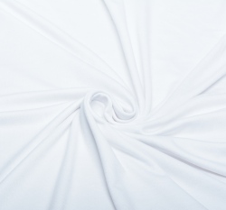 Viskózový jednobarevný úplet bílý