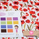 Viskózový úplet vlčí máky na bíle