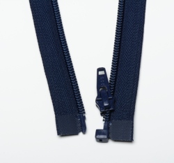 Zip spirálový dělitelný námořnicky modrý 50cm