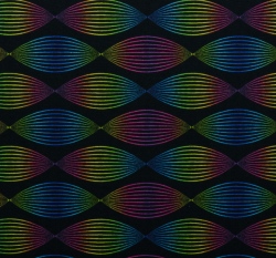 Teplákovina potisk poutavé duhové řetězce na černé