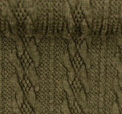 Svetrovina copánky khaki