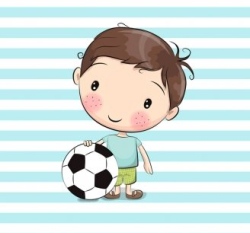 Panel klučina s fotbalovým míčem na proužkách