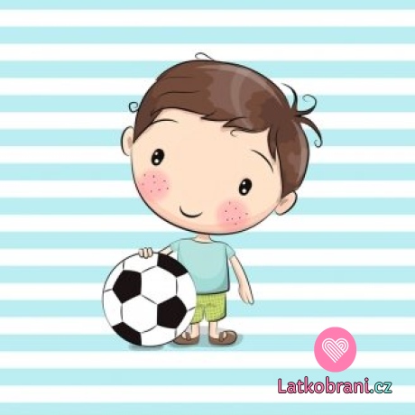 Panel klučina s fotbalovým míčem na proužkách