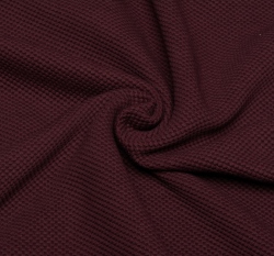 Jednobarevná teplákovina bublinky vínová, 3D struktura