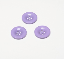 Knoflík hladký, lesklý, fialový 30mm