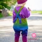 Teplákovina potisk drobný pestrobarevný cik-cak, lehce počesaná