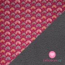 Softshell s fleecem duha na růžové 