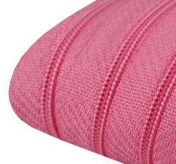 Metrážový zip spirálový 3 mm růžová 