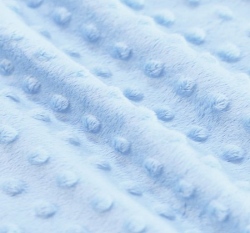 Minky fleece - bublinky světle modrá