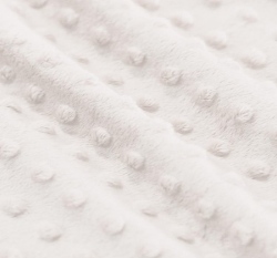 Minky fleece - bublinky zaprášená bílá