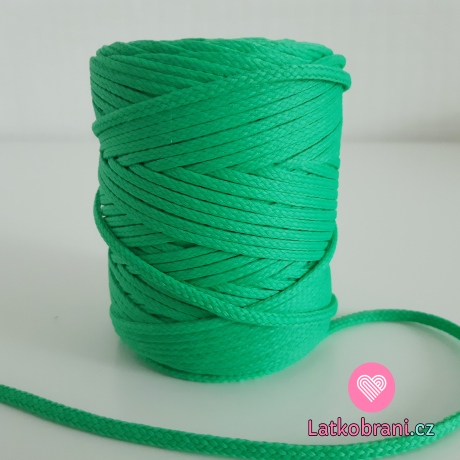 Šňůra oděvní kulatá  PES 4 mm pastelově zelená