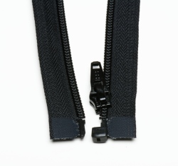 Zip spirálový dělitelný černý 60cm