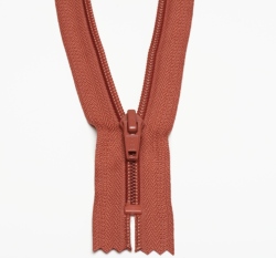Zip spirálový nedělitelný cihlový světlejší 18 cm