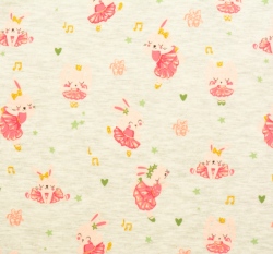 Úplet potisk zaječí baletky ecru melé