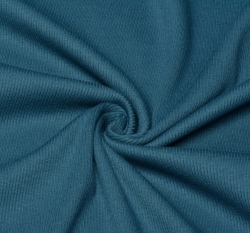 Žebrovaný úplet jednobarevný tmavě modrý, BIO