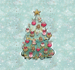 Panel vánoční stromeček mint