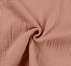 Dvojitá gázovina / mušelín růžová zaprášená 