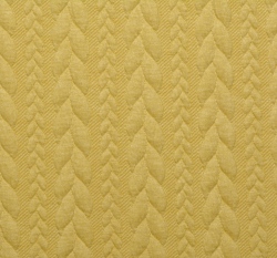 Pletenina copánky jednobarevná žlutá písková 