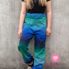 Teplákovina potisk pestrobarevný cik-cak, lehce počesaná