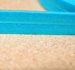 Šikmý proužek / lemovací pruženka tyrkysová 19mm