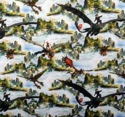 Úplet potisk Jak vycvičit draka Bezzbubka se Škyťákem v oblacích